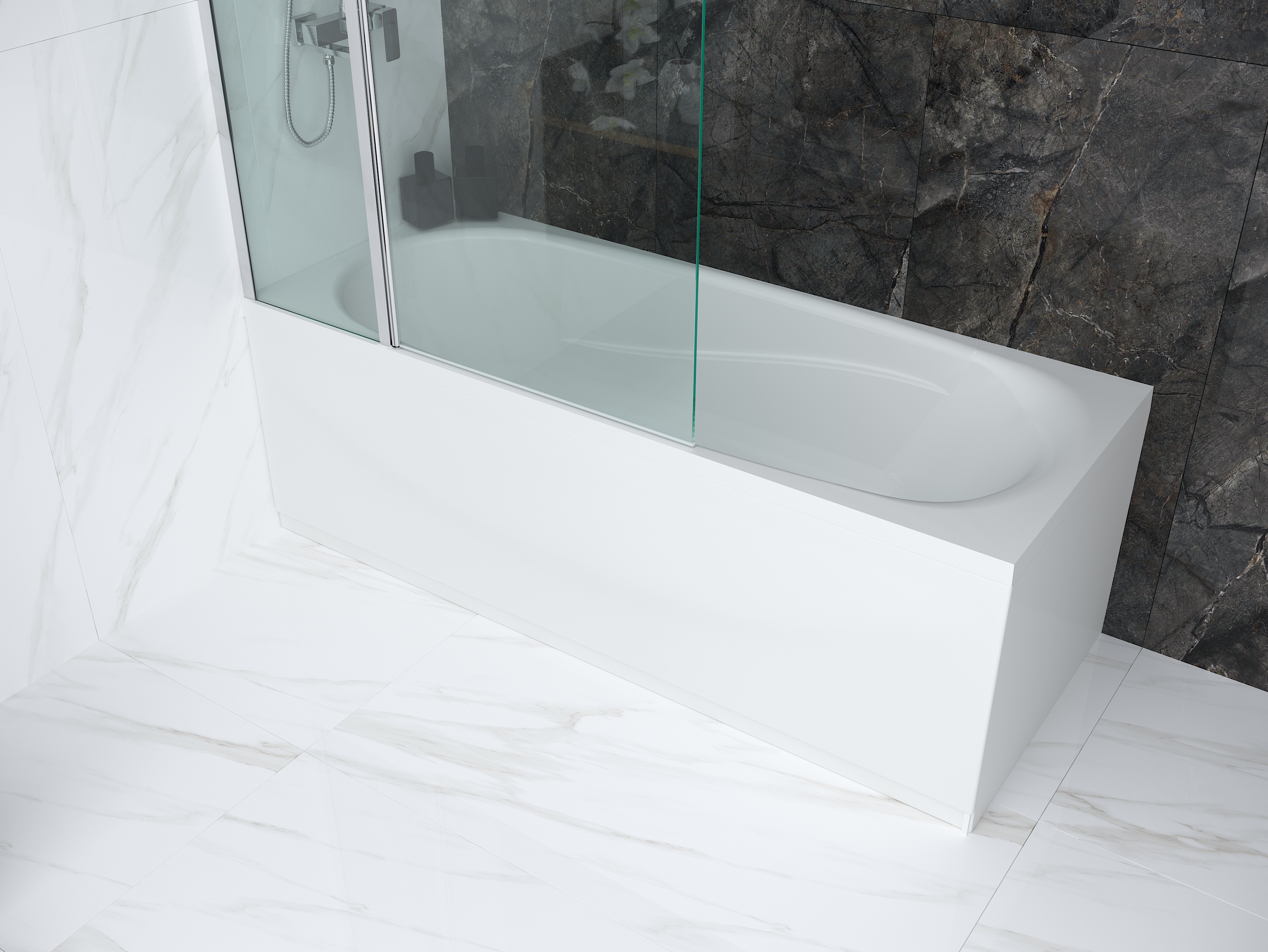 Ванна акриловая Bella Costa Riviera Blu 150*70 (глубина 35,5 см) ( Standard mid ) (Опора DS-008-01  Экран DS03CI150)